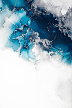 Soyut arkaplan için özgün tablodaki mermer mürekkep soyut sanat. Resim, Kintsuki mürekkep sanatının düz mermer arkaplan desenini yaratmak için yüksek kaliteli kağıt dokusuna boyanmış. .