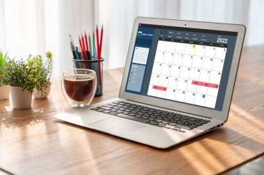 Kişisel düzenleyici ve çevrimiçi iş için mod zamanlama planlaması için bilgisayar yazılım uygulaması takvimiName