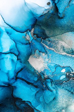 Soyut arkaplan için özgün tablodaki mermer mürekkep soyut sanat. Resim, Kintsuki mürekkep sanatının düz mermer arkaplan desenini yaratmak için yüksek kaliteli kağıt dokusuna boyanmış. .