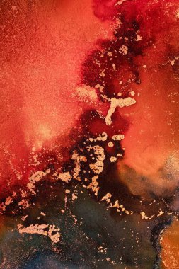 Enfes orjinal resmin mermer mürekkep sanatının soyut arkaplanını yakmak. Boyama, ombre alkol mürekkebinin pürüzsüz mermer arkaplan desenini yaratmak için yüksek kaliteli kağıt dokusuna boyanmış. .