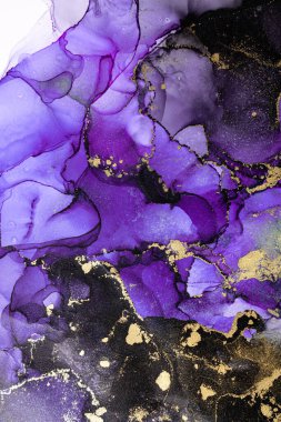 Soyut arkaplan için özgün tablodaki mermer mürekkep soyut sanat. Resim, Kintsuki mürekkep sanatının düz mermer arkaplan desenini yaratmak için yüksek kaliteli kağıt dokusuna boyanmış. .