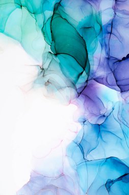 Soyut arkaplan için özgün tablodaki mermer mürekkep soyut sanat. Boyama, ombre alkol mürekkebinin pürüzsüz mermer arkaplan desenini yaratmak için yüksek kaliteli kağıt dokusuna boyanmış. .