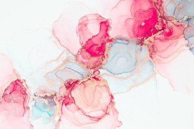 Marble ink abstract art from meticulous original painting abstract background . Painting was painted on high quality paper texture to create smooth marble background pattern of ombre alcohol ink .