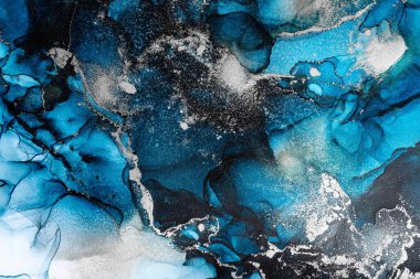 Soyut arkaplan için özgün tablodaki mermer mürekkep soyut sanat. Boyama, ombre alkol mürekkebinin pürüzsüz mermer arkaplan desenini yaratmak için yüksek kaliteli kağıt dokusuna boyanmış. .