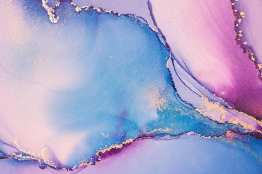 Mermer mürekkep soyut sanatının orijinal resmi. Örnek bir orjinal tablodan yüksek çözünürlüklü fotoğraf. Karargah kağıt dokusuna pürüzsüz mermer desen oluşturmak için soyut resim yapıldı.