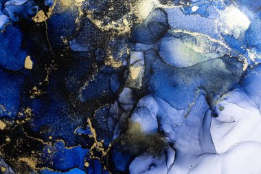 Soyut arkaplan için özgün tablodaki mermer mürekkep soyut sanat. Boyama, ombre alkol mürekkebinin pürüzsüz mermer arkaplan desenini yaratmak için yüksek kaliteli kağıt dokusuna boyanmış. .