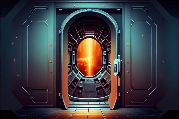 Sci-Fi Door Background