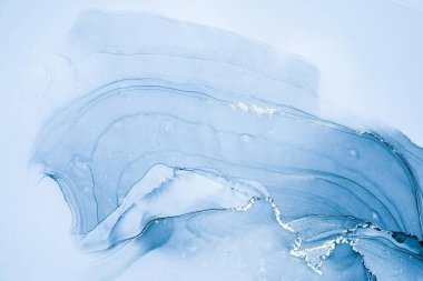 Mermer mürekkep soyut sanatının orijinal resmi. Örnek bir orjinal tablodan yüksek çözünürlüklü fotoğraf. Karargah kağıt dokusuna pürüzsüz mermer desen oluşturmak için soyut resim yapıldı.