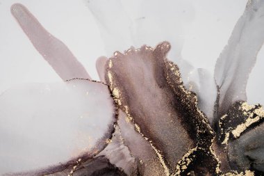 Mermer mürekkep soyut sanatının orijinal resmi. Örnek bir orjinal tablodan yüksek çözünürlüklü fotoğraf. Karargah kağıt dokusuna pürüzsüz mermer desen oluşturmak için soyut resim yapıldı.