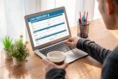 İnternet ağındaki mod dijital bilgi toplama için çevrimiçi kredi başvuru formu