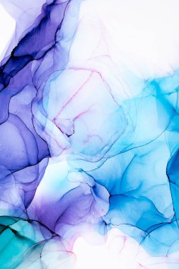 Soyut arkaplan için özgün tablodaki mermer mürekkep soyut sanat. Boyama, ombre alkol mürekkebinin pürüzsüz mermer arkaplan desenini yaratmak için yüksek kaliteli kağıt dokusuna boyanmış. .