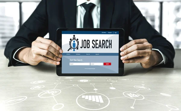 Online Job Search Modish Website Worker Search Job Opportunities Recruitment — Stock Photo, Image