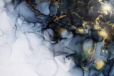 Soyut arkaplan için özgün tablodaki mermer mürekkep soyut sanat. Boyama, ombre alkol mürekkebinin pürüzsüz mermer arkaplan desenini yaratmak için yüksek kaliteli kağıt dokusuna boyanmış. .