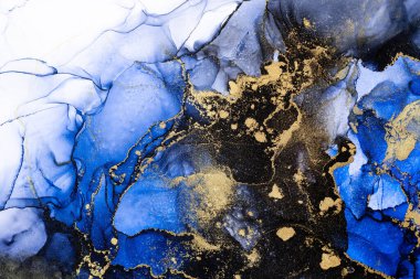 Soyut arkaplan için özgün tablodaki mermer mürekkep soyut sanat. Boyama, ombre alkol mürekkebinin pürüzsüz mermer arkaplan desenini yaratmak için yüksek kaliteli kağıt dokusuna boyanmış. .