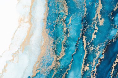 Marble ink abstract art from meticulous original painting abstract background . Painting was painted on high quality paper texture to create smooth marble background pattern of ombre alcohol ink .