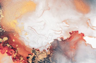 Enfes orjinal resmin mermer mürekkep sanatının soyut arkaplanını yakmak. Boyama, ombre alkol mürekkebinin pürüzsüz mermer arkaplan desenini yaratmak için yüksek kaliteli kağıt dokusuna boyanmış. .