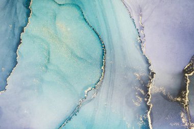 Mermer mürekkep soyut sanatının orijinal resmi. Örnek bir orjinal tablodan yüksek çözünürlüklü fotoğraf. Karargah kağıt dokusuna pürüzsüz mermer desen oluşturmak için soyut resim yapıldı.