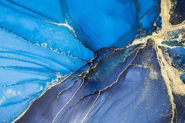 Mermer mürekkep soyut sanatının orijinal resmi. Örnek bir orjinal tablodan yüksek çözünürlüklü fotoğraf. Karargah kağıt dokusuna pürüzsüz mermer desen oluşturmak için soyut resim yapıldı.