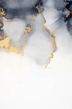 Soyut arkaplan için özgün tablodaki mermer mürekkep soyut sanat. Resim, Kintsuki mürekkep sanatının düz mermer arkaplan desenini yaratmak için yüksek kaliteli kağıt dokusuna boyanmış. .