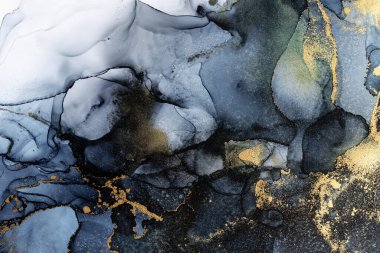 Soyut arkaplan için özgün tablodaki mermer mürekkep soyut sanat. Boyama, ombre alkol mürekkebinin pürüzsüz mermer arkaplan desenini yaratmak için yüksek kaliteli kağıt dokusuna boyanmış. .