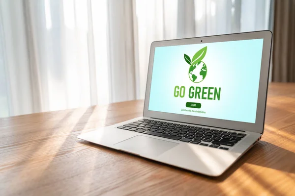 Zielona Transformacja Biznesowa Dla Przedsiębiorstw Modish Podziękować Zielonej Strategii Marketingowej — Zdjęcie stockowe