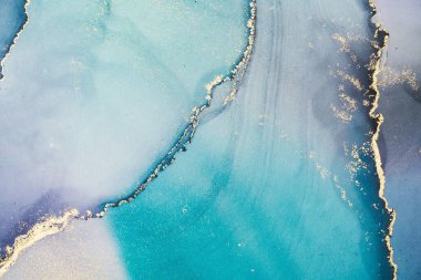 Mermer mürekkep soyut sanatının orijinal resmi. Örnek bir orjinal tablodan yüksek çözünürlüklü fotoğraf. Karargah kağıt dokusuna pürüzsüz mermer desen oluşturmak için soyut resim yapıldı.