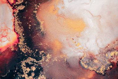 Enfes orjinal resmin mermer mürekkep sanatının soyut arkaplanını yakmak. Boyama, ombre alkol mürekkebinin pürüzsüz mermer arkaplan desenini yaratmak için yüksek kaliteli kağıt dokusuna boyanmış. .