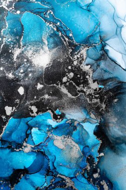 Soyut arkaplan için özgün tablodaki mermer mürekkep soyut sanat. Resim, Kintsuki mürekkep sanatının düz mermer arkaplan desenini yaratmak için yüksek kaliteli kağıt dokusuna boyanmış. .