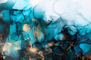 Soyut arkaplan için özgün tablodaki mermer mürekkep soyut sanat. Boyama, ombre alkol mürekkebinin pürüzsüz mermer arkaplan desenini yaratmak için yüksek kaliteli kağıt dokusuna boyanmış. .