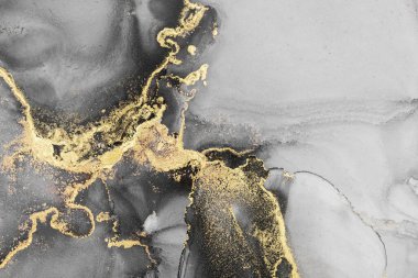Mermer mürekkep soyut sanatının orijinal resmi. Örnek bir orjinal tablodan yüksek çözünürlüklü fotoğraf. Karargah kağıt dokusuna pürüzsüz mermer desen oluşturmak için soyut resim yapıldı.