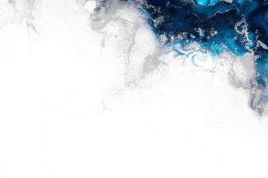 Soyut arkaplan için özgün tablodaki mermer mürekkep soyut sanat. Boyama, ombre alkol mürekkebinin pürüzsüz mermer arkaplan desenini yaratmak için yüksek kaliteli kağıt dokusuna boyanmış. .