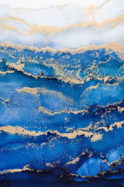 Marble ink abstract art from meticulous original painting abstract background . Painting was painted on high quality paper texture to create smooth marble background pattern of ombre alcohol ink .