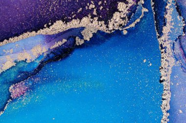 Mermer mürekkep soyut sanatının orijinal resmi. Örnek bir orjinal tablodan yüksek çözünürlüklü fotoğraf. Karargah kağıt dokusuna pürüzsüz mermer desen oluşturmak için soyut resim yapıldı.