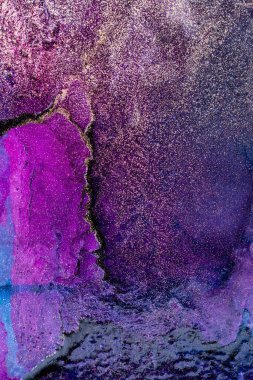 Mermer mürekkep soyut sanatının orijinal resmi. Örnek bir orjinal tablodan yüksek çözünürlüklü fotoğraf. Karargah kağıt dokusuna pürüzsüz mermer desen oluşturmak için soyut resim yapıldı.