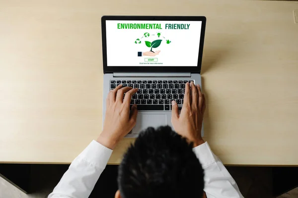 Zielona Transformacja Biznesowa Dla Przedsiębiorstw Modish Podziękować Zielonej Strategii Marketingowej — Zdjęcie stockowe