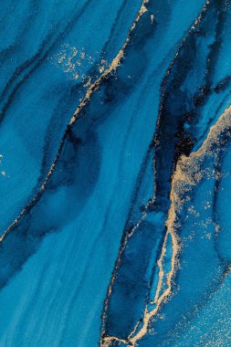 Mermer mürekkep soyut sanatının orijinal resmi. Örnek bir orjinal tablodan yüksek çözünürlüklü fotoğraf. Karargah kağıt dokusuna pürüzsüz mermer desen oluşturmak için soyut resim yapıldı.