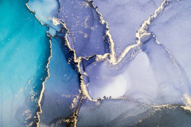 Mermer mürekkep soyut sanatının orijinal resmi. Örnek bir orjinal tablodan yüksek çözünürlüklü fotoğraf. Karargah kağıt dokusuna pürüzsüz mermer desen oluşturmak için soyut resim yapıldı.