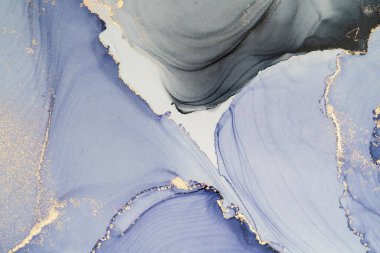 Mermer mürekkep soyut sanatının orijinal resmi. Örnek bir orjinal tablodan yüksek çözünürlüklü fotoğraf. Karargah kağıt dokusuna pürüzsüz mermer desen oluşturmak için soyut resim yapıldı.