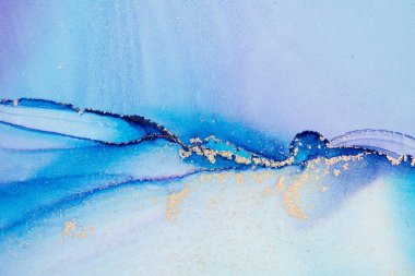 Mermer mürekkep soyut sanatının orijinal resmi. Örnek bir orjinal tablodan yüksek çözünürlüklü fotoğraf. Karargah kağıt dokusuna pürüzsüz mermer desen oluşturmak için soyut resim yapıldı.