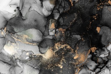 Soyut arkaplan için özgün tablodaki mermer mürekkep soyut sanat. Boyama, ombre alkol mürekkebinin pürüzsüz mermer arkaplan desenini yaratmak için yüksek kaliteli kağıt dokusuna boyanmış. .