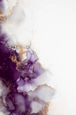 Soyut arkaplan için özgün tablodaki mermer mürekkep soyut sanat. Resim, Kintsuki mürekkep sanatının düz mermer arkaplan desenini yaratmak için yüksek kaliteli kağıt dokusuna boyanmış. .