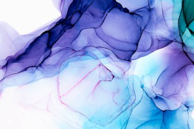 Soyut arkaplan için özgün tablodaki mermer mürekkep soyut sanat. Boyama, ombre alkol mürekkebinin pürüzsüz mermer arkaplan desenini yaratmak için yüksek kaliteli kağıt dokusuna boyanmış. .