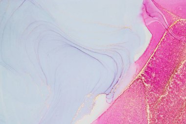 Mermer mürekkep soyut sanatının orijinal resmi. Örnek bir orjinal tablodan yüksek çözünürlüklü fotoğraf. Karargah kağıt dokusuna pürüzsüz mermer desen oluşturmak için soyut resim yapıldı.