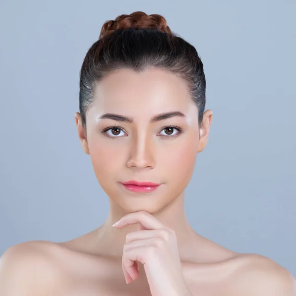 Glamorous Woman Portrait Perfect Smooth Pure Clean Skin Soft Cosmetic — Stockfoto