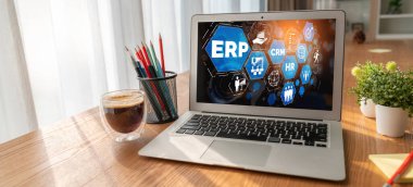 Pazarlama stratejisini planlamak için modern iş için ERP girişimi kaynak planlama yazılımı