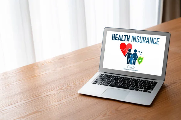 Strona Internetowa Ubezpieczenia Zdrowotnego Modish System Rejestracji Dla Łatwego Wypełniania — Zdjęcie stockowe