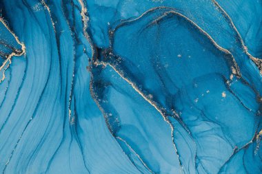 Mermer mürekkep soyut sanatının orijinal resmi. Örnek bir orjinal tablodan yüksek çözünürlüklü fotoğraf. Karargah kağıt dokusuna pürüzsüz mermer desen oluşturmak için soyut resim yapıldı.