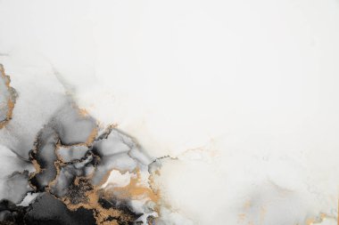 Soyut arkaplan için özgün tablodaki mermer mürekkep soyut sanat. Boyama, ombre alkol mürekkebinin pürüzsüz mermer arkaplan desenini yaratmak için yüksek kaliteli kağıt dokusuna boyanmış. .