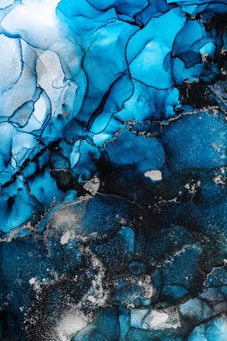 Soyut arkaplan için özgün tablodaki mermer mürekkep soyut sanat. Resim, Kintsuki mürekkep sanatının düz mermer arkaplan desenini yaratmak için yüksek kaliteli kağıt dokusuna boyanmış. .