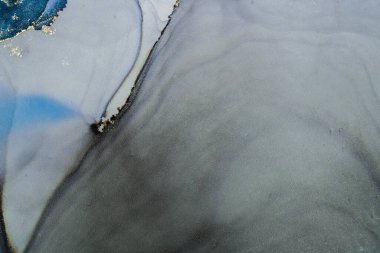 Mermer mürekkep soyut sanatının orijinal resmi. Örnek bir orjinal tablodan yüksek çözünürlüklü fotoğraf. Karargah kağıt dokusuna pürüzsüz mermer desen oluşturmak için soyut resim yapıldı.